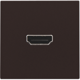 Set de finition avec prise HDMI/HDMI, couleur dark brown coated