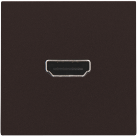 Set de finition avec prise HDMI/HDMI, couleur dark brown coated