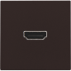 Set de finition avec prise HDMI/HDMI, couleur dark brown coated