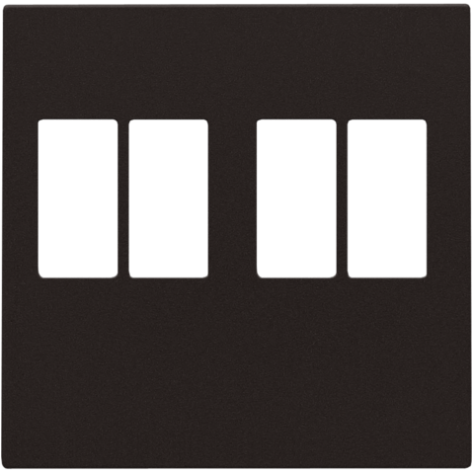 Set de finition pour prise double pour haut-parleur, couleur dark brown coated