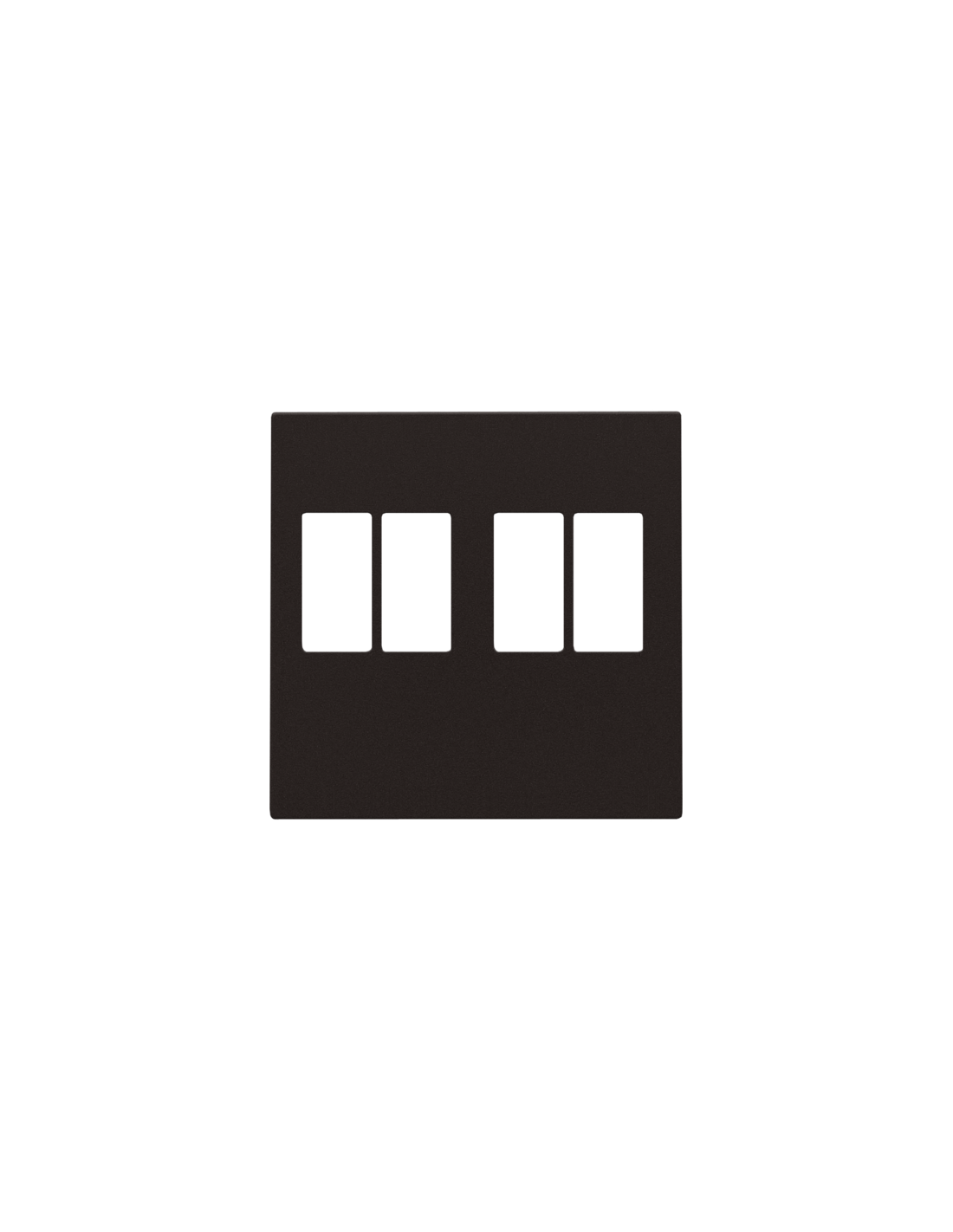 Set de finition pour prise double pour haut-parleur, couleur dark brown coated