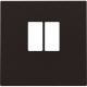 Set de finition pour prise simple pour haut-parleur, couleur dark brown coated