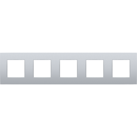 Plaque de recouvrement quintuple, entraxe de 71 mm, couleur Niko Intense sterling coated Plaque de recouvrement quintuple, entraxe de 71 mm, couleur Niko Intense sterling coated