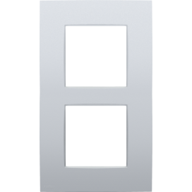 Plaque de recouvrement double, entraxe de 60 mm, verticale, couleur Niko Intense sterling coated