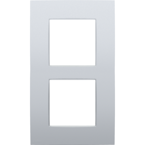 Plaque de recouvrement double, entraxe de 60 mm, verticale, couleur Niko Intense sterling coated Plaque de recouvrement double, entraxe de 60 mm, verticale, couleur Niko Intense sterling coated