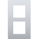 Plaque de recouvrement double, entraxe de 60 mm, verticale, couleur Niko Intense sterling coated