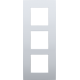 Plaque de recouvrement triple, entraxe de 60 mm, verticale, couleur Niko Intense sterling coated