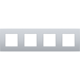 Plaque de recouvrement quadruple, entraxe de 71 mm, couleur Niko Intense sterling coated