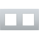 Plaque de recouvrement double avec un entraxe de 71 mm, couleur Niko Intense sterling coated