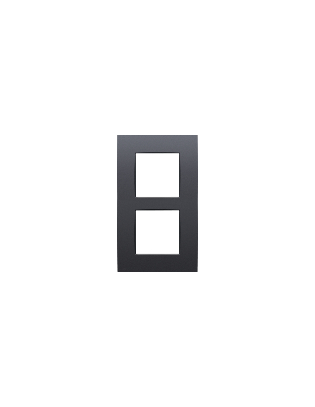 Plaque de recouvrement double, entraxe de 60 mm, verticale, couleur Niko Intense anthracite coated