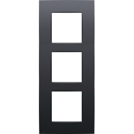 Plaque de recouvrement triple, entraxe de 60 mm, verticale, couleur Niko Intense anthracite coated