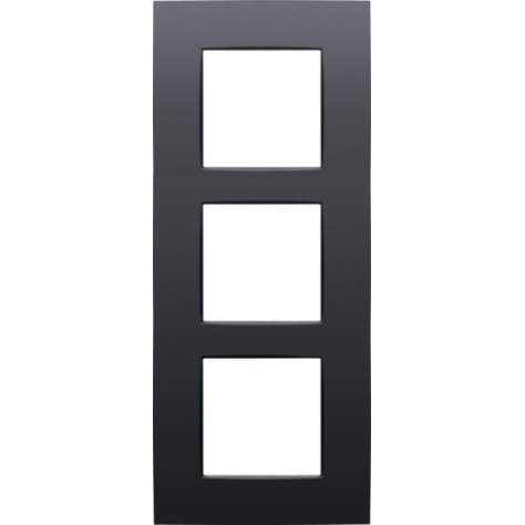 Plaque de recouvrement triple, entraxe de 60 mm, verticale, couleur Niko Intense anthracite coated