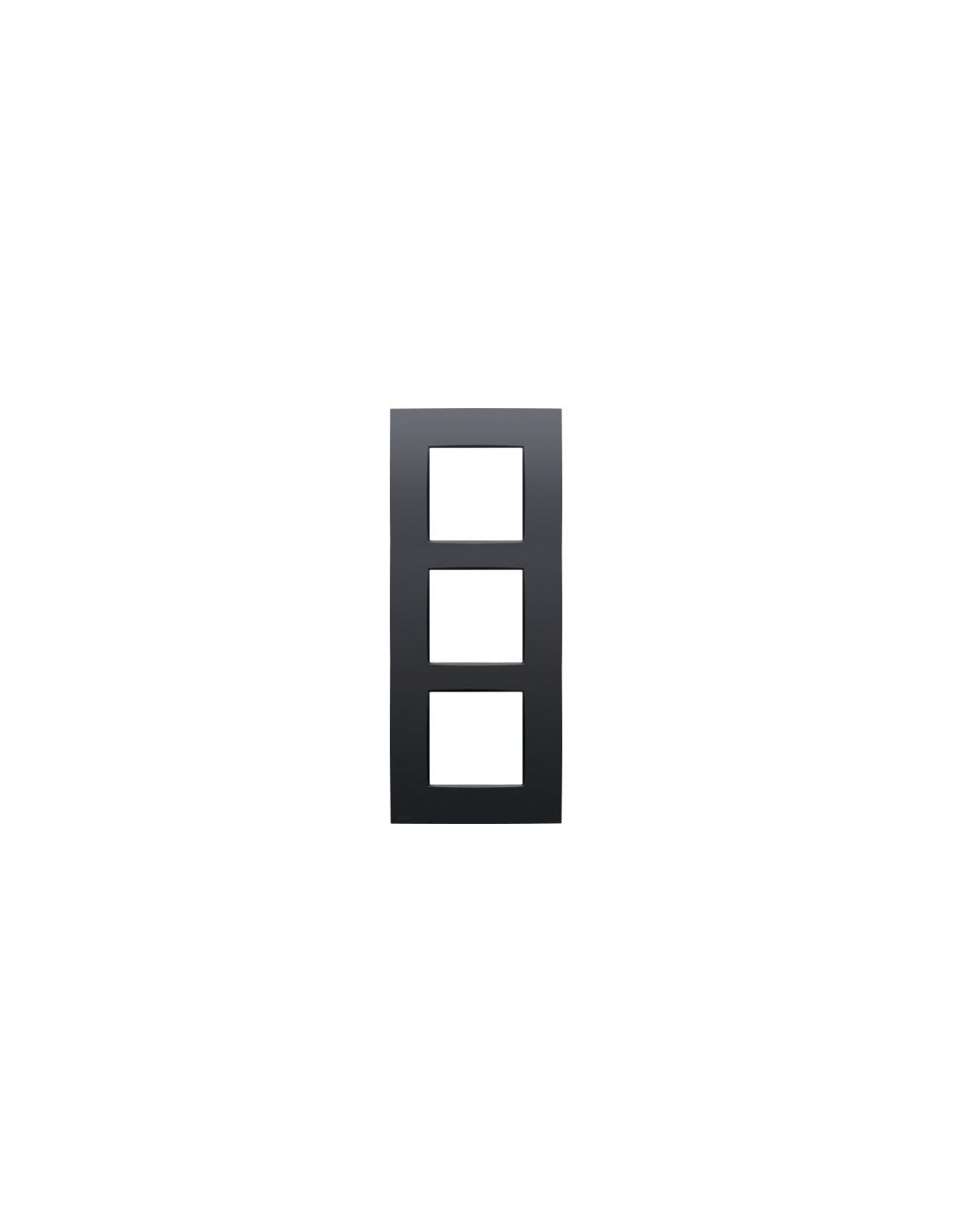 Plaque de recouvrement triple, entraxe de 60 mm, verticale, couleur Niko Intense anthracite coated