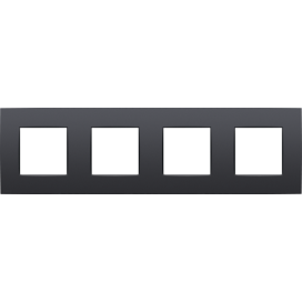 Plaque de recouvrement quadruple, entraxe de 71 mm, couleur Niko Intense anthracite coated
