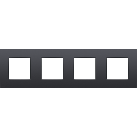 Plaque de recouvrement quadruple, entraxe de 71 mm, couleur Niko Intense anthracite coated