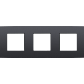 Plaque de recouvrement triple, entraxe de 71 mm, couleur Niko Intense anthracite coated