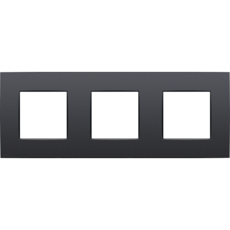 Plaque de recouvrement triple, entraxe de 71 mm, couleur Niko Intense anthracite coated