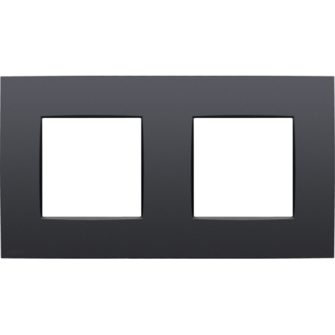 Plaque de recouvrement double avec un entraxe de 71 mm, couleur Niko Intense anthracite coated