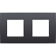 Plaque de recouvrement double avec un entraxe de 71 mm, couleur Niko Intense anthracite coated