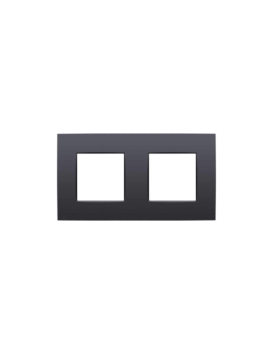 Plaque de recouvrement double avec un entraxe de 71 mm, couleur Niko Intense anthracite coated