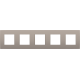 Plaque de recouvrement quintuple, entraxe de 71 mm, couleur Niko Intense bronze coated