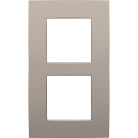Plaque de recouvrement double, entraxe de 60 mm, verticale, couleur Niko Intense bronze coated