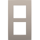 Plaque de recouvrement double, entraxe de 60 mm, verticale, couleur Niko Intense bronze coated