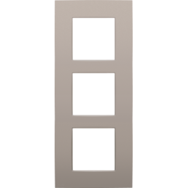 Plaque de recouvrement triple, entraxe de 60 mm, verticale, couleur Niko Intense bronze coated