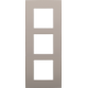Plaque de recouvrement triple, entraxe de 60 mm, verticale, couleur Niko Intense bronze coated