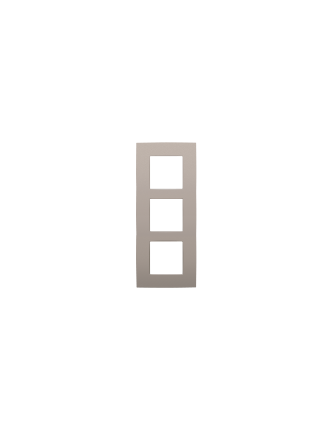 Plaque de recouvrement triple, entraxe de 60 mm, verticale, couleur Niko Intense bronze coated