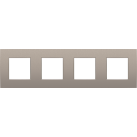 Plaque de recouvrement quadruple, entraxe de 71 mm, couleur Niko Intense bronze coated