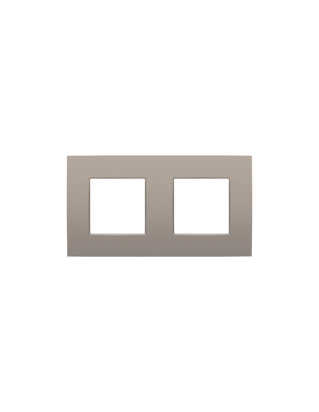 Plaque de recouvrement double avec un entraxe de 71 mm, couleur Niko Intense bronze coated