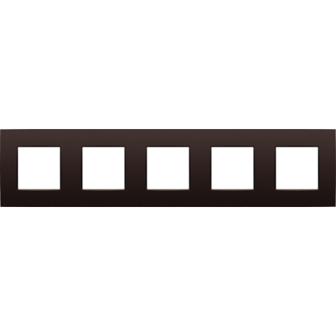 Plaque de recouvrement quintuple, entraxe de 71 mm, couleur Niko Intense dark brown coated Plaque de recouvrement quintuple, entraxe de 71 mm, couleur Niko Intense dark brown coated