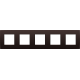 Plaque de recouvrement quintuple, entraxe de 71 mm, couleur Niko Intense dark brown coated