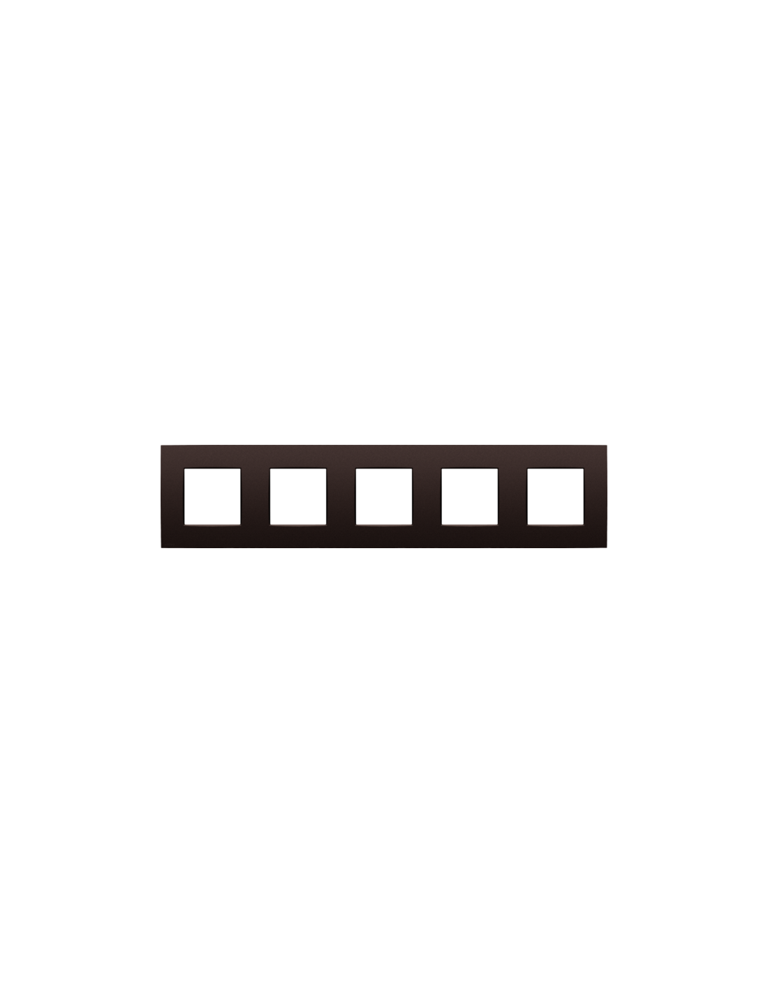 Plaque de recouvrement quintuple, entraxe de 71 mm, couleur Niko Intense dark brown coated
