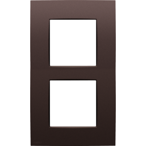 Plaque de recouvrement double, entraxe de 60 mm, verticale, couleur Niko Intense dark brown coated Plaque de recouvrement double, entraxe de 60 mm, verticale, couleur Niko Intense dark brown coated