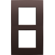 Plaque de recouvrement double, entraxe de 60 mm, verticale, couleur Niko Intense dark brown coated