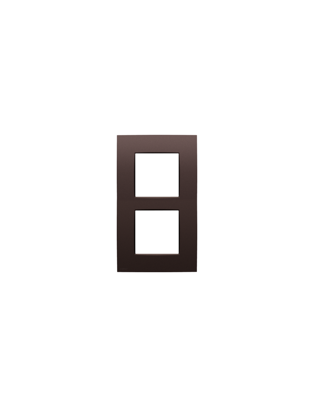 Plaque de recouvrement double, entraxe de 60 mm, verticale, couleur Niko Intense dark brown coated
