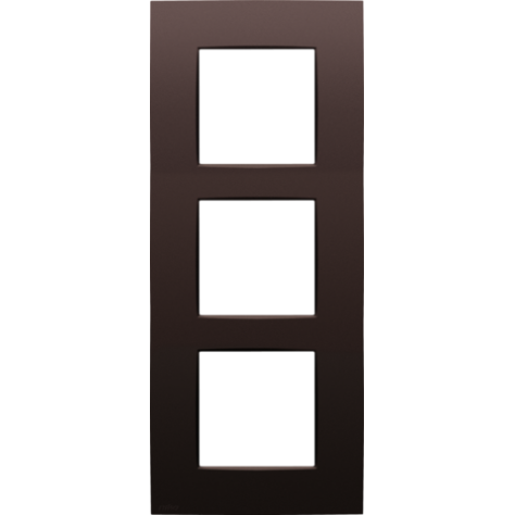 Plaque de recouvrement triple, entraxe de 60 mm, verticale, couleur Niko Intense dark brown coated Plaque de recouvrement triple, entraxe de 60 mm, verticale, couleur Niko Intense dark brown coated