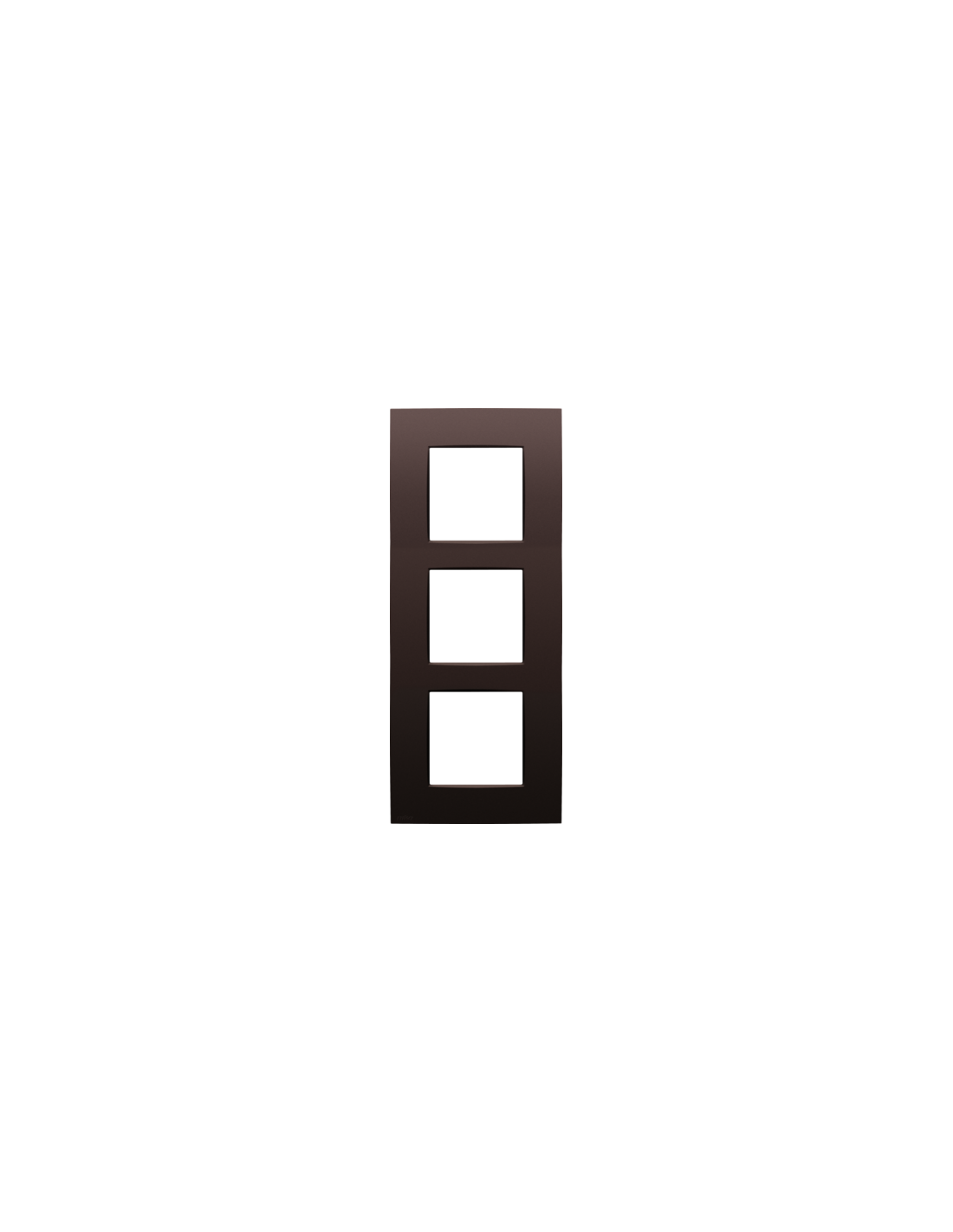Plaque de recouvrement triple, entraxe de 60 mm, verticale, couleur Niko Intense dark brown coated