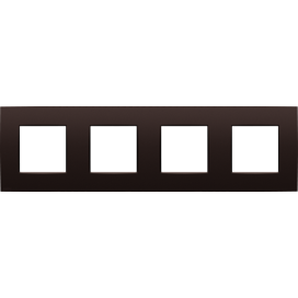 Plaque de recouvrement quadruple, entraxe de 71 mm, couleur Niko Intense dark brown coated