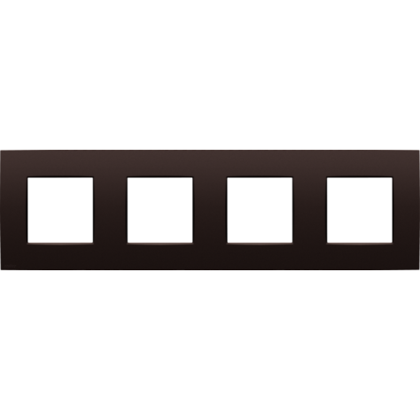 Plaque de recouvrement quadruple, entraxe de 71 mm, couleur Niko Intense dark brown coated Plaque de recouvrement quadruple, entraxe de 71 mm, couleur Niko Intense dark brown coated