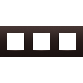 Plaque de recouvrement triple, entraxe de 71 mm, couleur Niko Intense dark brown coated
