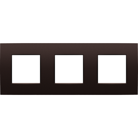 Plaque de recouvrement triple, entraxe de 71 mm, couleur Niko Intense dark brown coated Plaque de recouvrement triple, entraxe de 71 mm, couleur Niko Intense dark brown coated