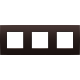 Plaque de recouvrement triple, entraxe de 71 mm, couleur Niko Intense dark brown coated