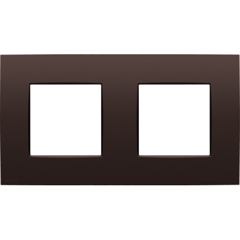 Plaque de recouvrement double avec un entraxe de 71 mm, couleur Niko Intense dark brown coated Plaque de recouvrement double avec un entraxe de 71 mm, couleur Niko Intense dark brown coated