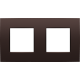 Plaque de recouvrement double avec un entraxe de 71 mm, couleur Niko Intense dark brown coated