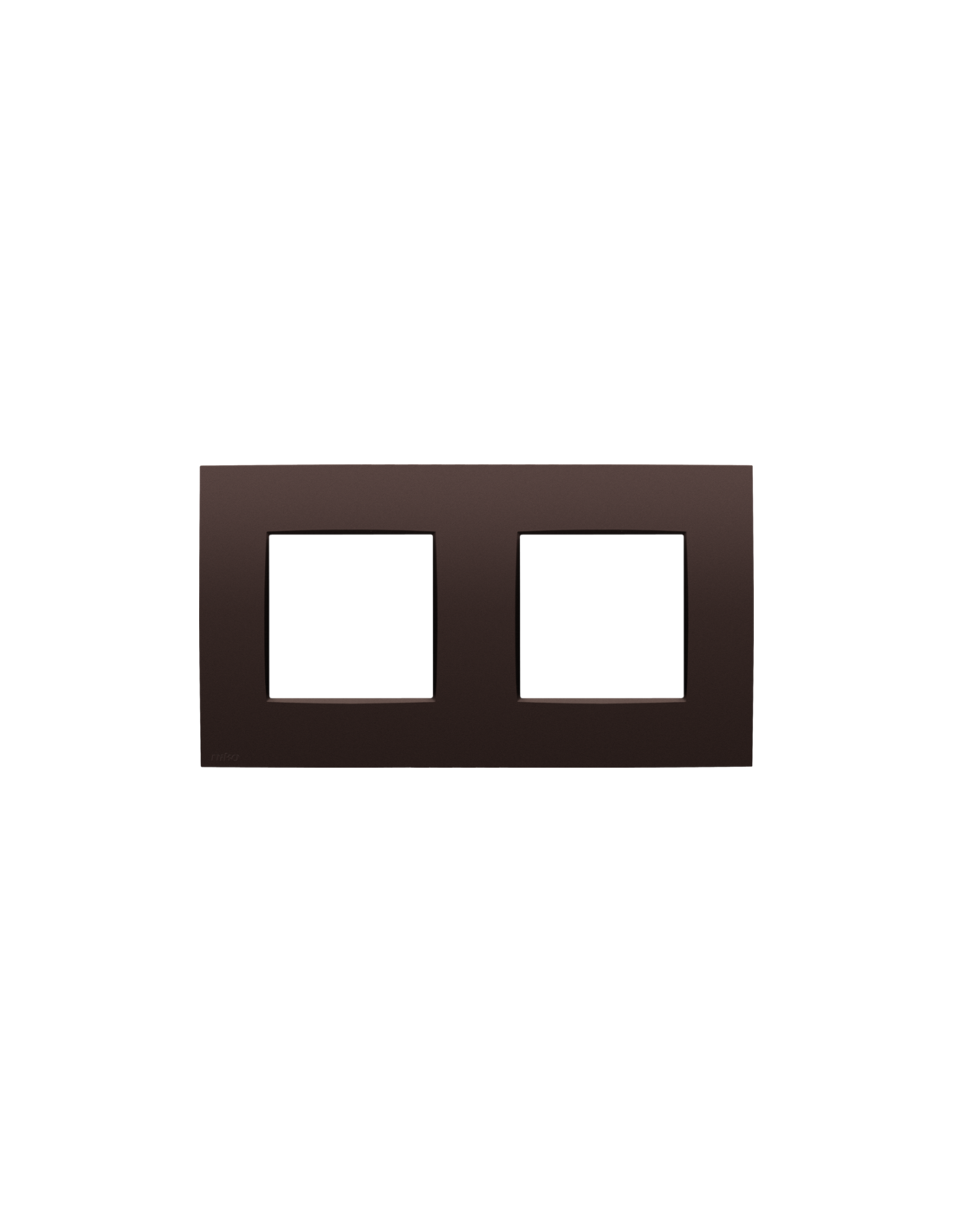 Plaque de recouvrement double avec un entraxe de 71 mm, couleur Niko Intense dark brown coated
