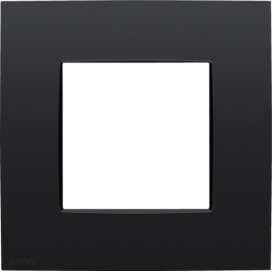 Plaque de recouvrement simple, couleur Niko Intense matt black coated