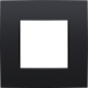 Plaque de recouvrement simple, couleur Niko Intense matt black coated